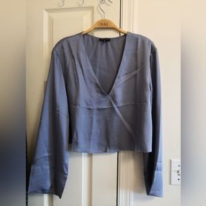 Dynamite midi V-neck blouse